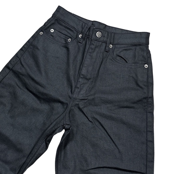 Ksubi Playback Jeans Grease Black Cutoff High Waist Straight Jeans Womens 24 - Picture 3 of 13